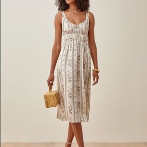 Reformation Colleen Midi Silk Dress